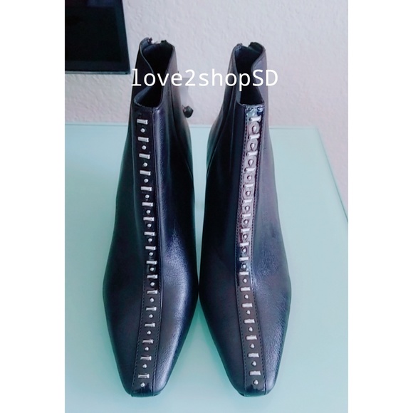 Zara high heel leather ankle booties black - Picture 7 of 11